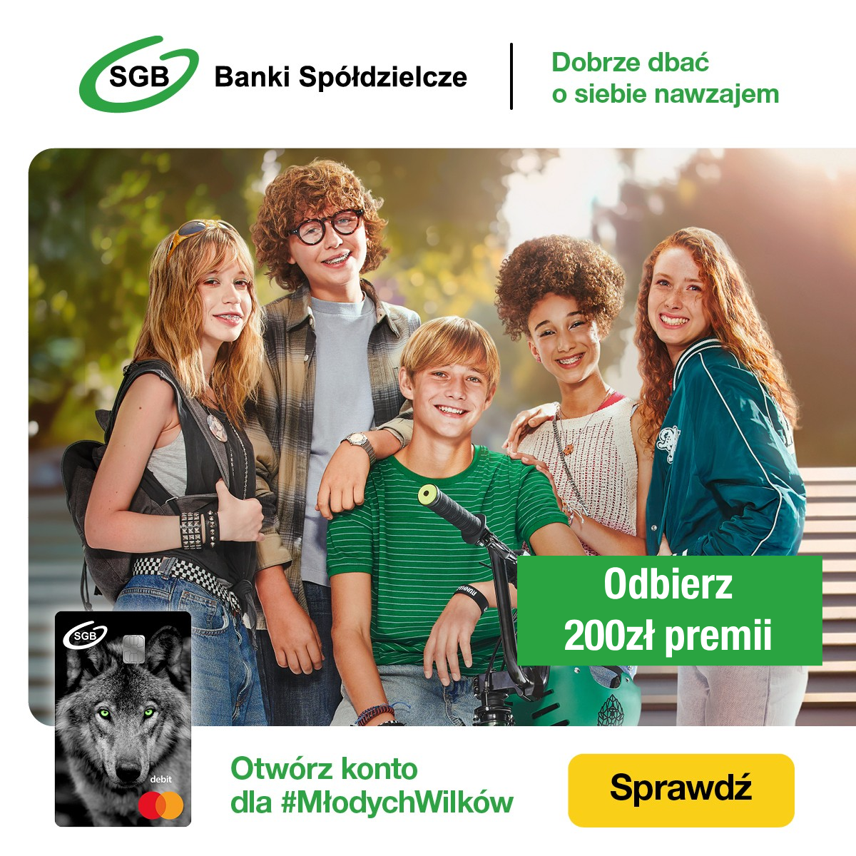 Grafika dotycząca promocji Młode Wilki