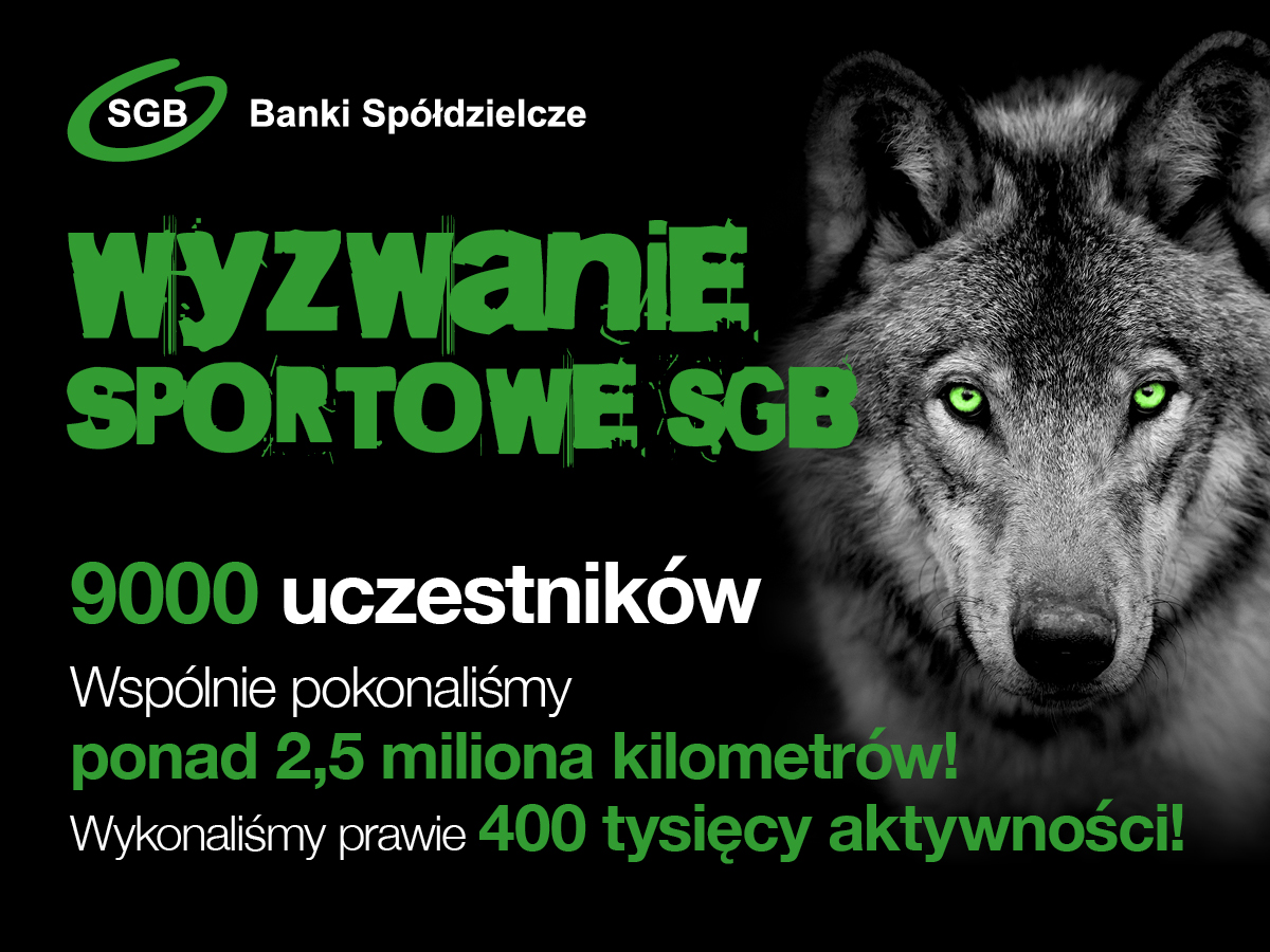 Grafika podsumowująca wyniki Wyzwania Sportowego SGB 2025
